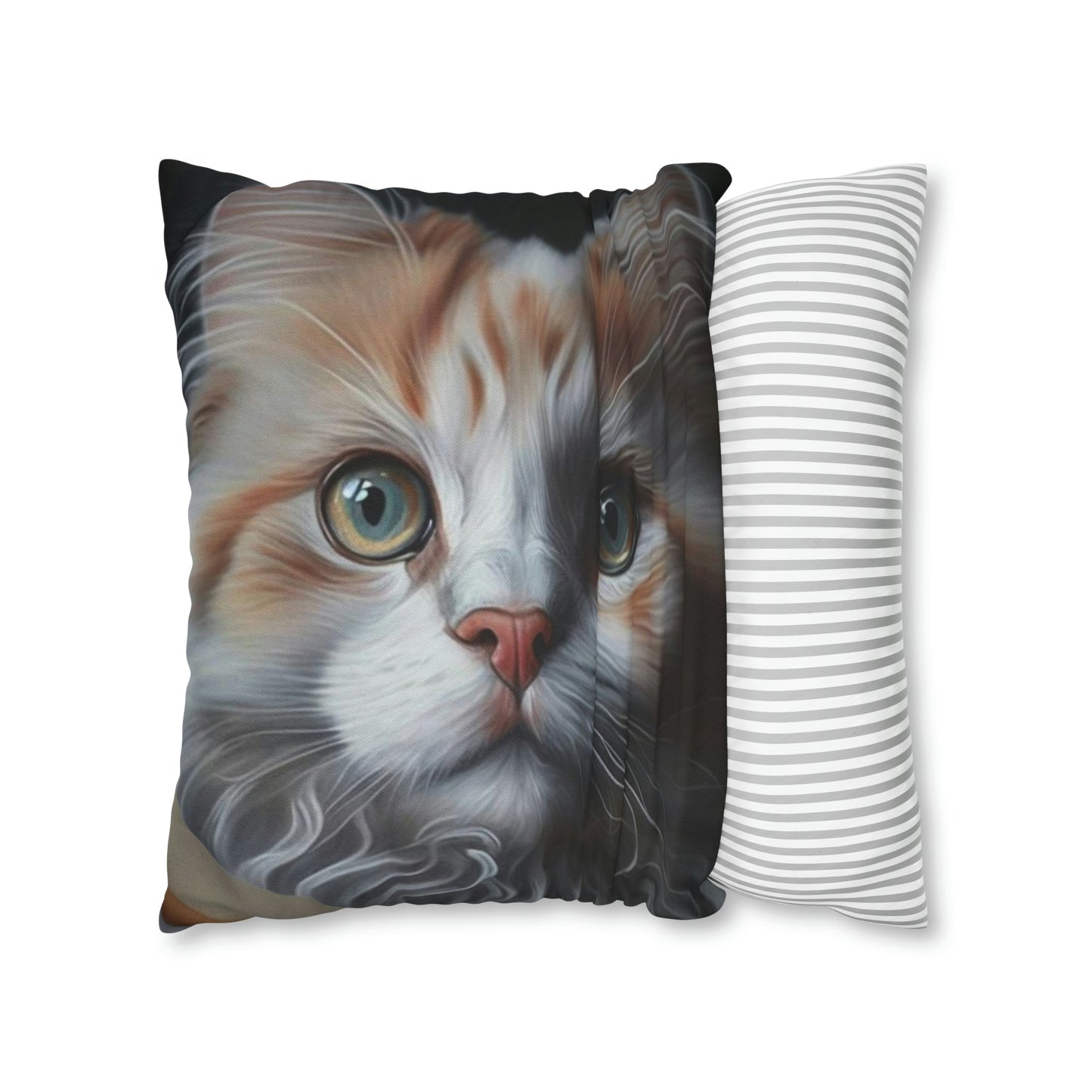 Cat PillowCase Square Beautiful High Quality Spun Polyester Square Cat PillowCase