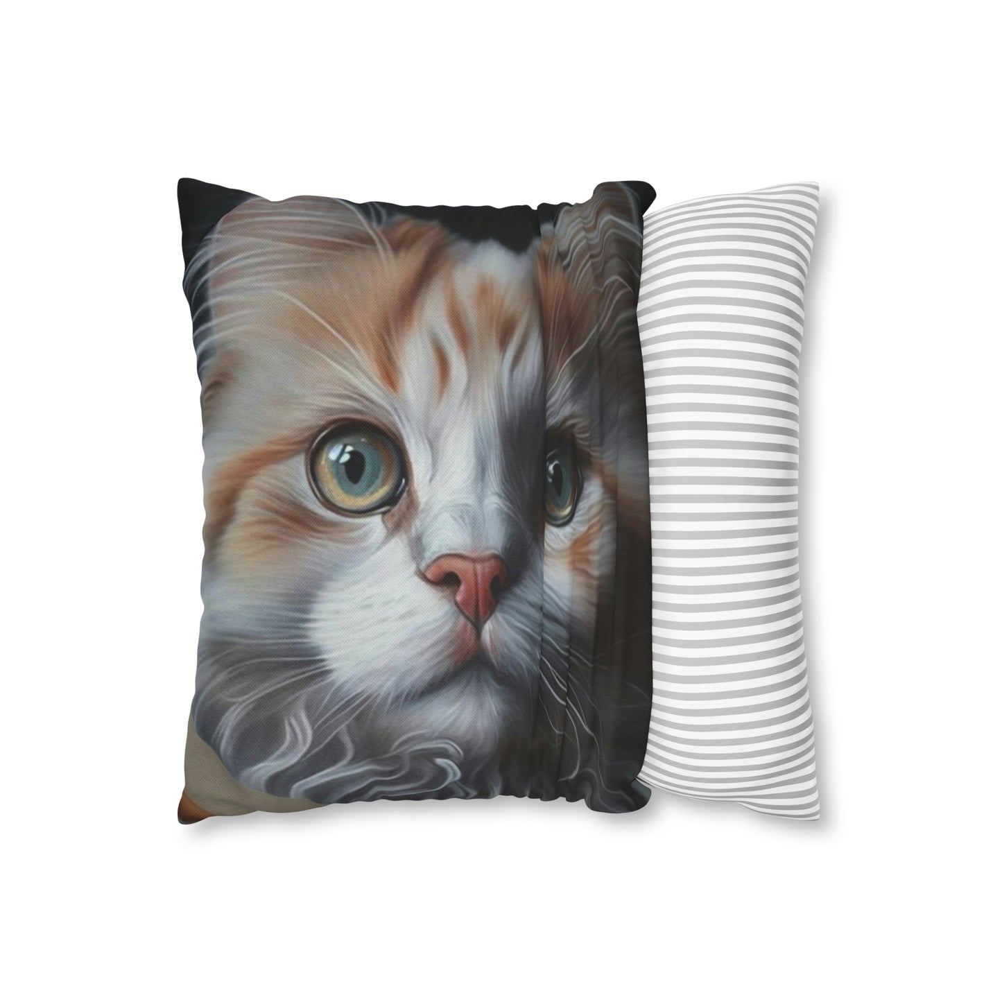 Cat PillowCase Square Beautiful High Quality Spun Polyester Square Cat PillowCase