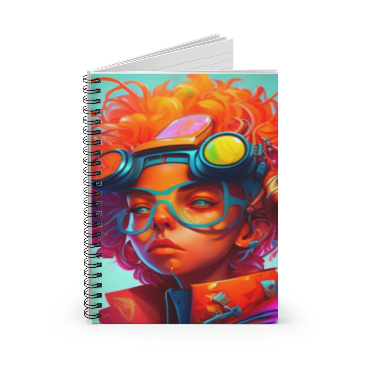 Spiral Notebook - Ruled Line- Futuristic Artist