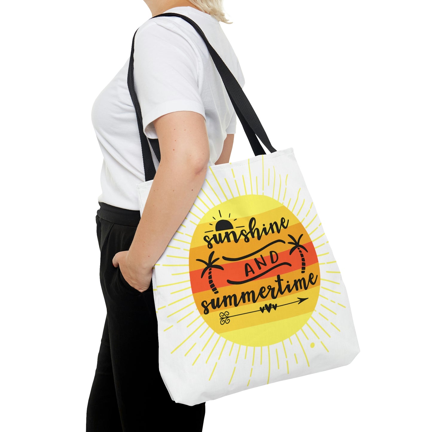 Sunshine and SummertimeTote Bag, High Quality, All-Over Print Tote Bag, Beach Bag